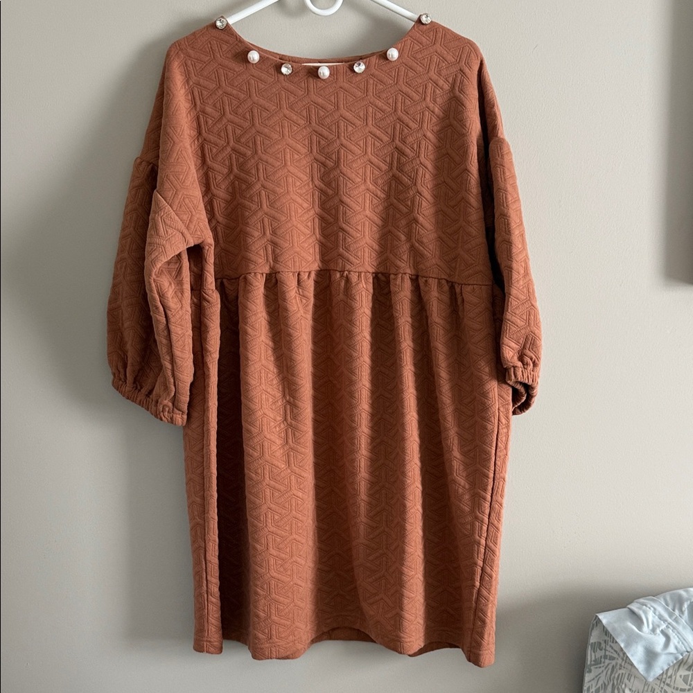 Simply Southern Rust Textured Dress